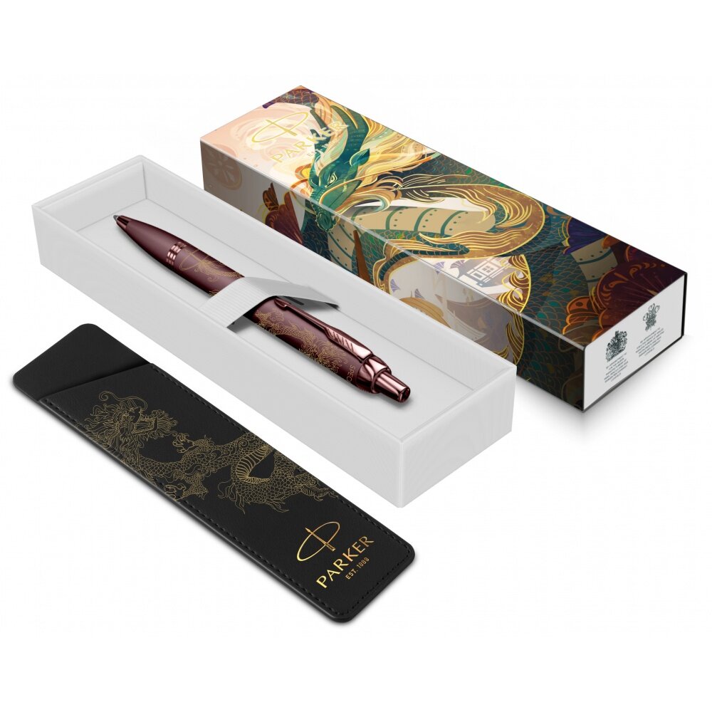 Parker 2190514_setLE24 Ручка шариковая с чехлом parker im monochrome k328 dragon special edition, burgundy pvd
