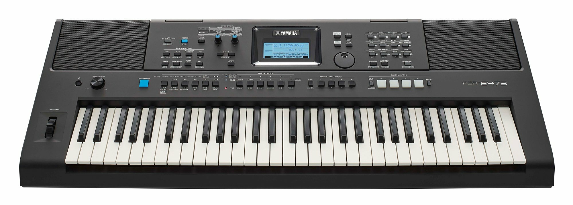 Синтезатор YAMAHA PSR-E473 многофункциональный, с подключением микрофона — фото 1
