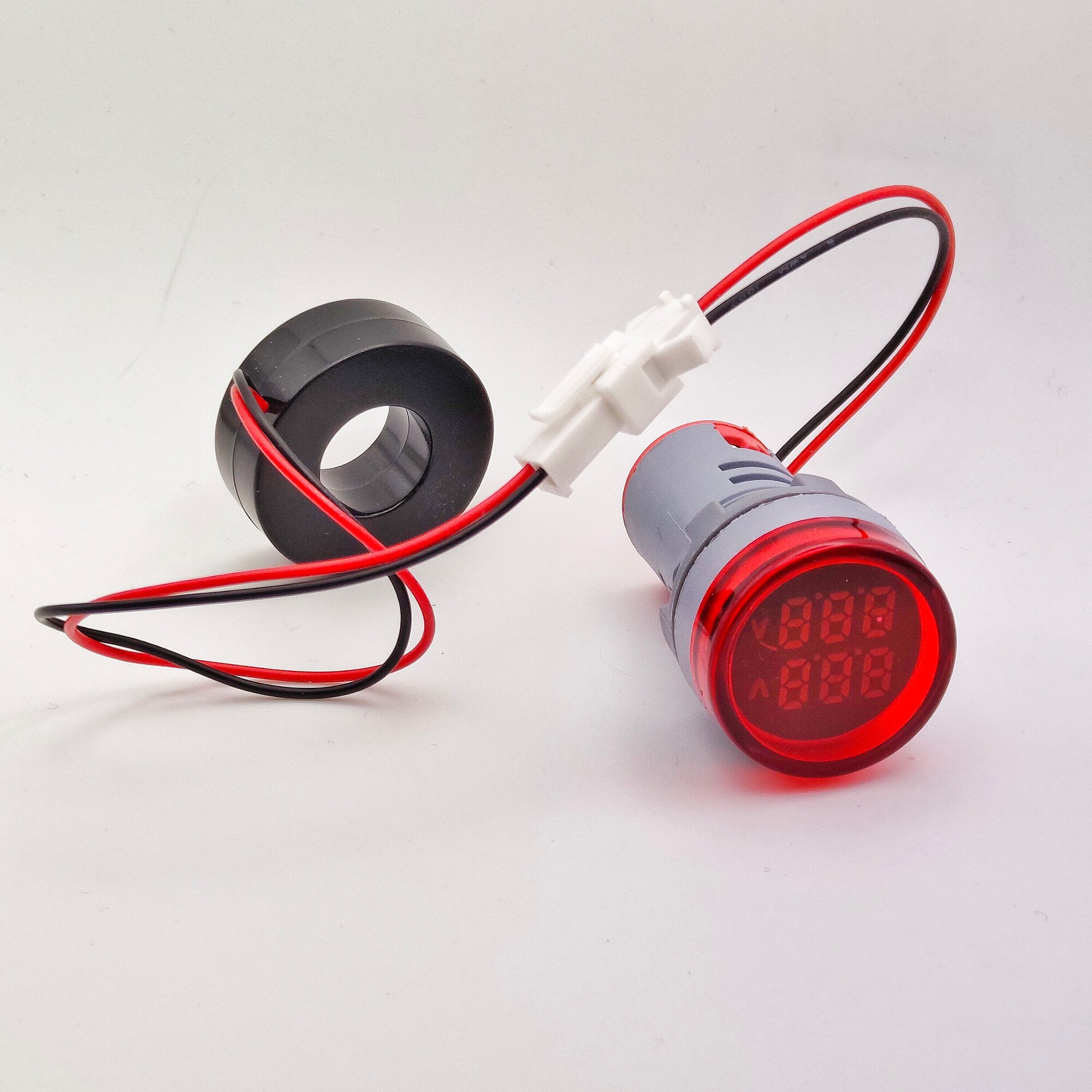 Изображение Цифровой LED вольтамперметр переменного тока красный RUICHI DMS-235