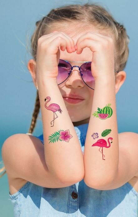 Детские переводные татуировки Фламинго — фото 1