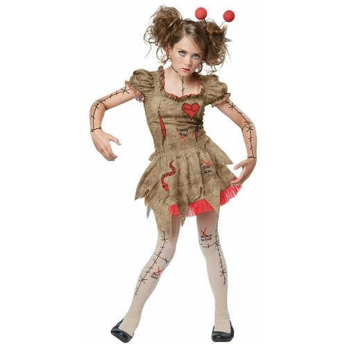 фото Костюм кукла вуду детский california costumes l (10-12 лет) (платье, чулки, булавки)