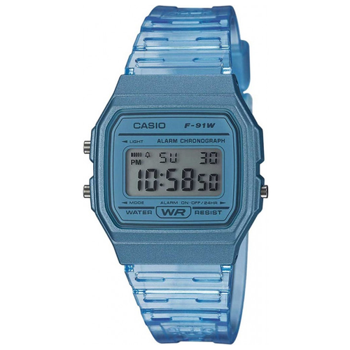 фото Наручные часы casio collection японские наручные часы casio collection f-91ws-2d, синий, голубой