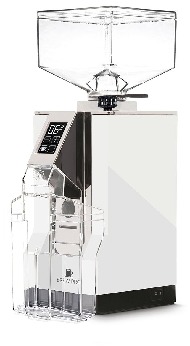 Кофемолка профессиональная жерновая для дома и кофейни Eureka Mignon Brew Pro 55 16CR, White