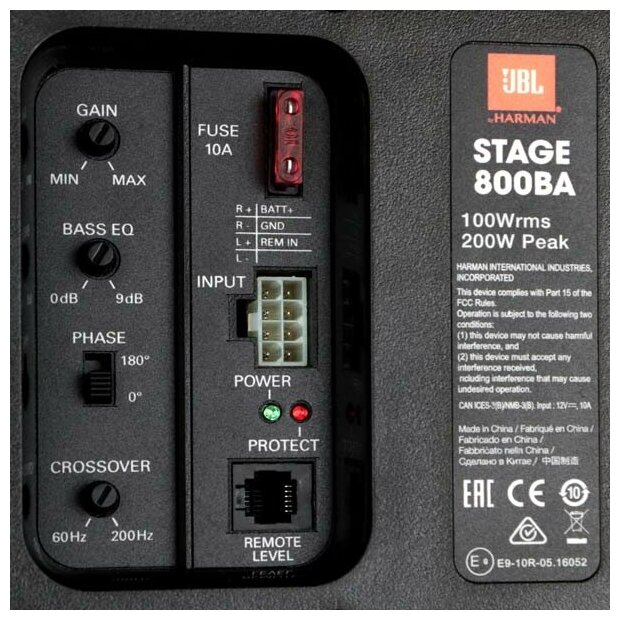 Автомобильный сабвуфер JBL Stage 800BA черный