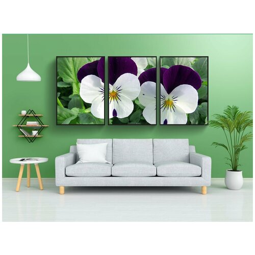 фото Набор модулных постеров для интерьера "завод, цветок, мысль" 60x90 см. в тубусе, без рамки lotsprints