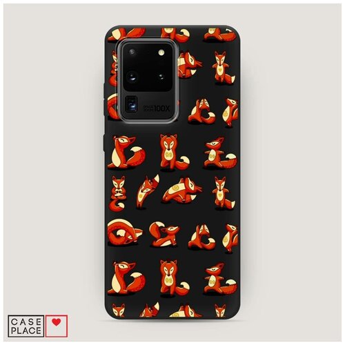 фото Чехол силиконовый матовый samsung galaxy s20 ultra лисья йога case place