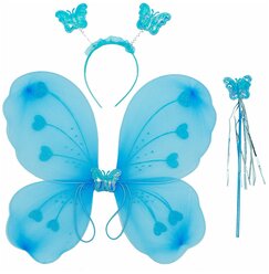 Карнавальный набор Фея-бабочка голубой