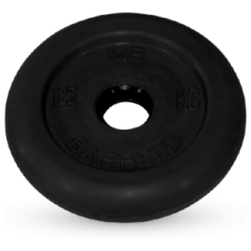 1.25 кг диск (блин) MB Barbell (черный) 26 мм. 5 кг диск блин mb barbell черный 26 мм