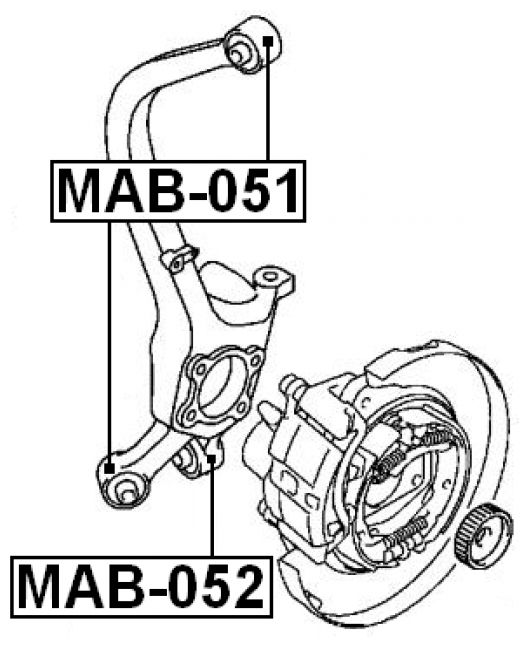 Сайлентблок задней цапфы нижний Febest MAB-052