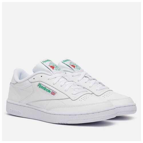 Кроссовки Reebok Club C, повседневные, натуральная кожа, перфорированные, размер 44.5, белый  - купить