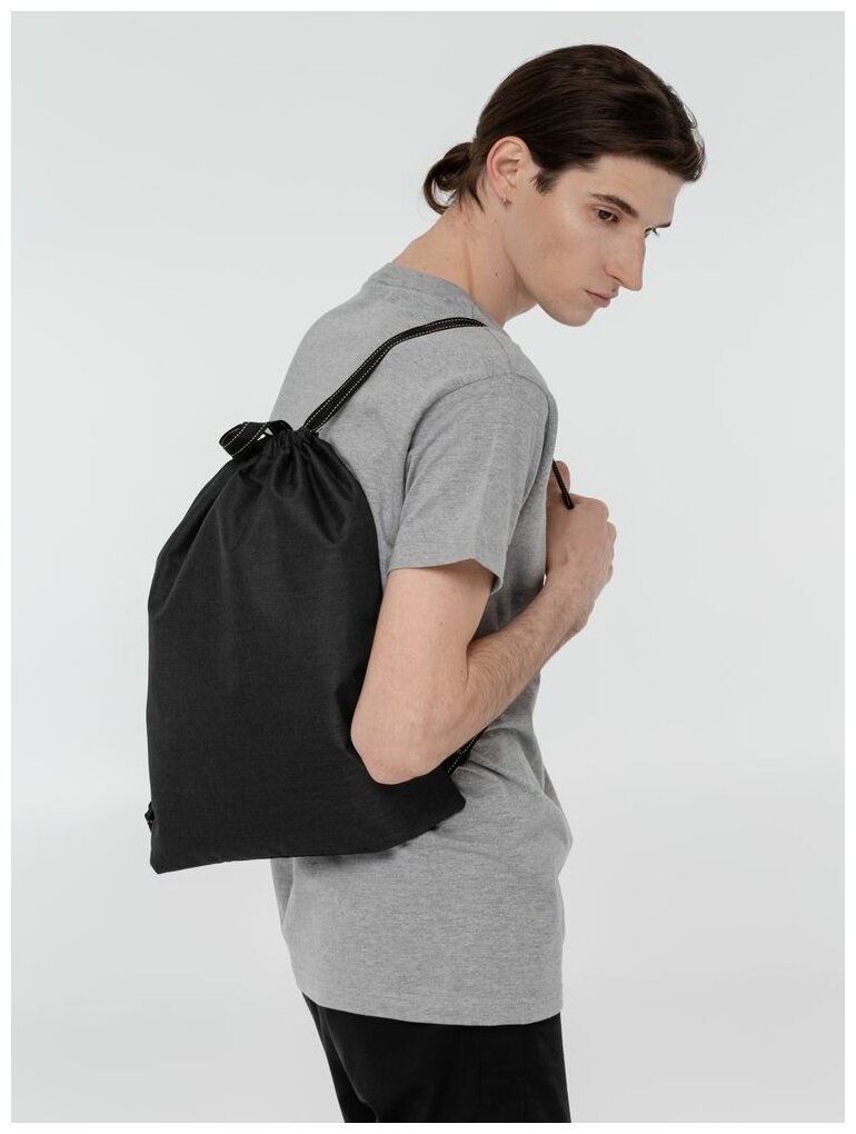 Рюкзак-мешок Melango, серый - фотография № 6