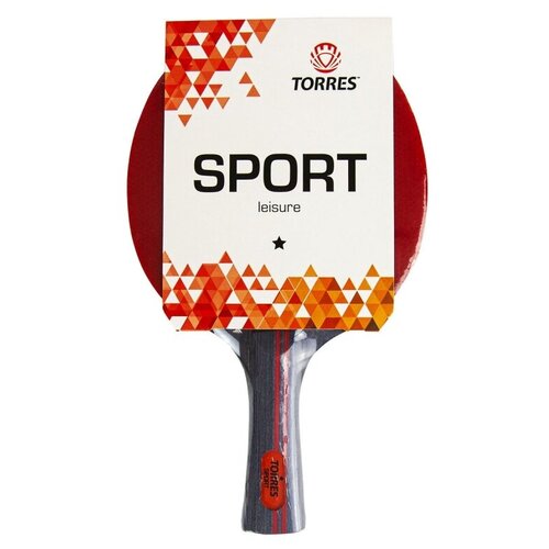 фото Ракетка для настольного тенниса torres sport 1*, арт.tt21005, для любителей, накладка 1,5 мм, конич. ручка