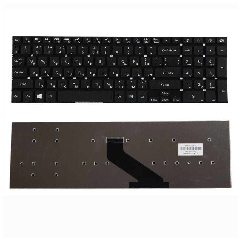 Клавиатура для Packard Bell EasyNote P5WS0 TV11HC TS11 (MP-10K33SU-698 V121702FS1 PK130HJ1B04 чёрная)