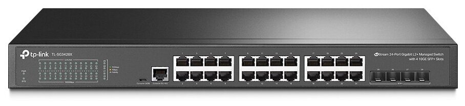 Коммутатор TP-Link TL-SG3428X, управляемый, количество портов: 24x1 Гбит/с (TL-SG3428X)