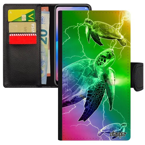 фото Противоударный чехол книжка на смартфон // galaxy s7 // "черепаха" морская наземная, utaupia, цветной