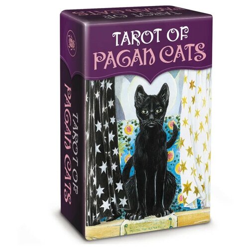 набор скатерть и карты таро белых кошек tarot of white cats Карты Таро языческих кошек / Tarot of Pagan Cats - Lo Scarabeo