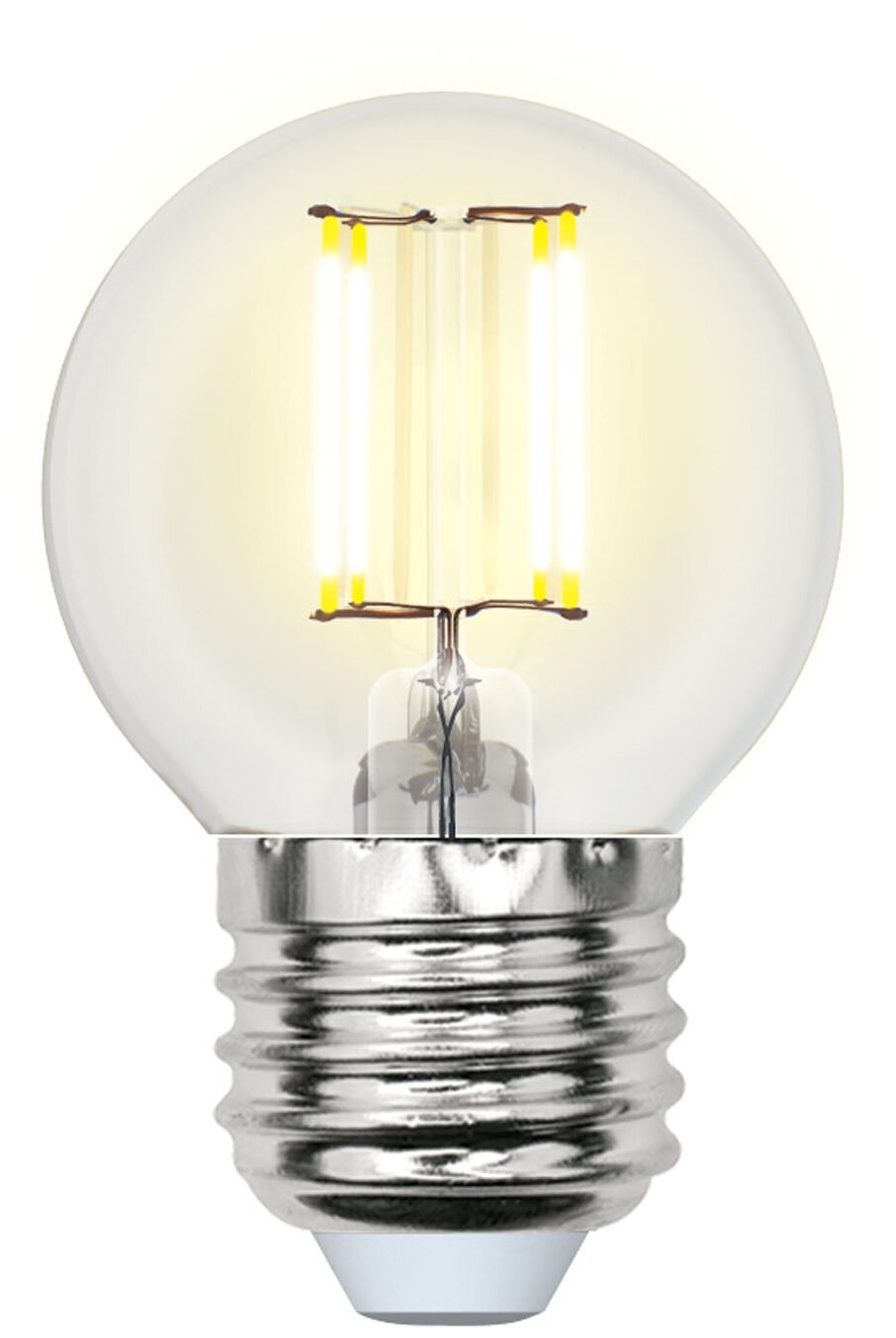 Лампа светодиодная филаментная Uniel E27 7,5W 4000K прозрачная LED-G45-7,5W/NW/E27/CL GLA01TR UL-00003255