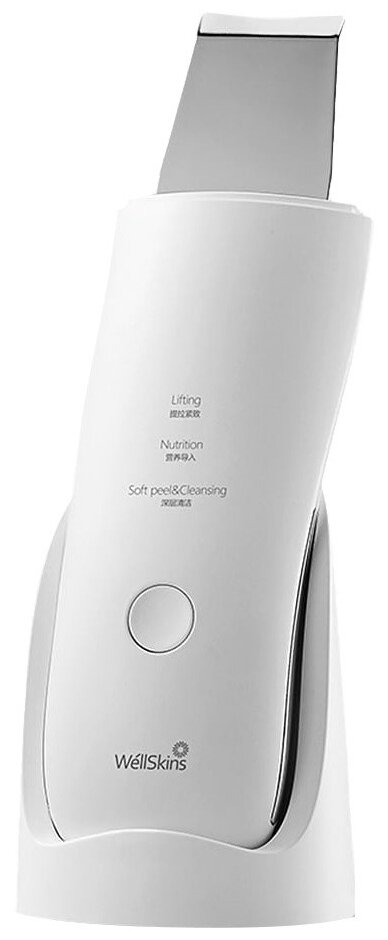 Прибор для ультразвуковой чистки и лифтинга WellSkins Ultrasonic Skin Scrubber WX-CJ101 (White) - фотография № 2