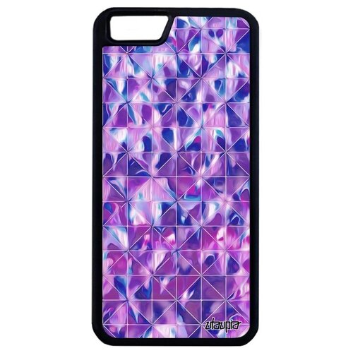 фото Красивый чехол на смартфон // apple iphone 6 plus // "плиточный мотив" треугольник геометрический, utaupia, фиолетовый