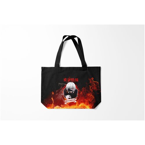фото Сумка-шоппер / 46х35 см / аниме / токийский гуль канеки в огне burnettie