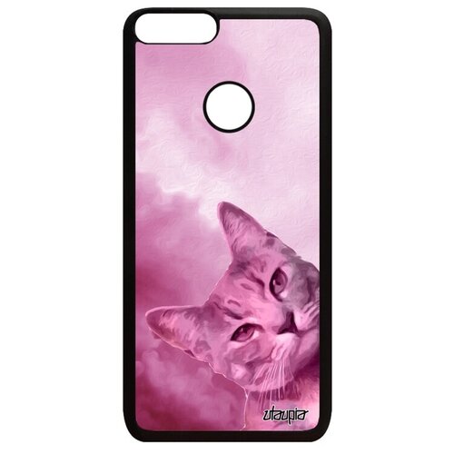 фото Защитный чехол на мобильный // huawei p smart 2018 // "котик" глупый маленький, utaupia, розовый