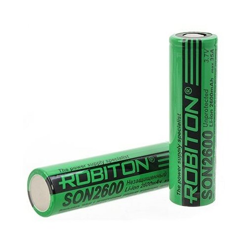 Robiton Аккумулятор Robiton Li-ion 18650 2600mAh 35А без защиты (SON2600)