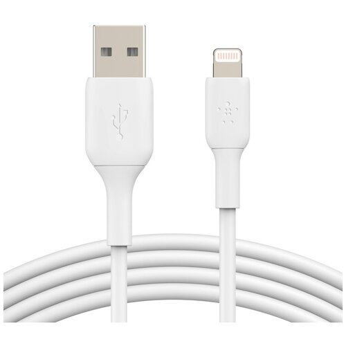 Кабель Belkin Lightning - USB-A, 3м, пластик, белый кабель belkin boost charge™ lightning usb a 3m чёрный