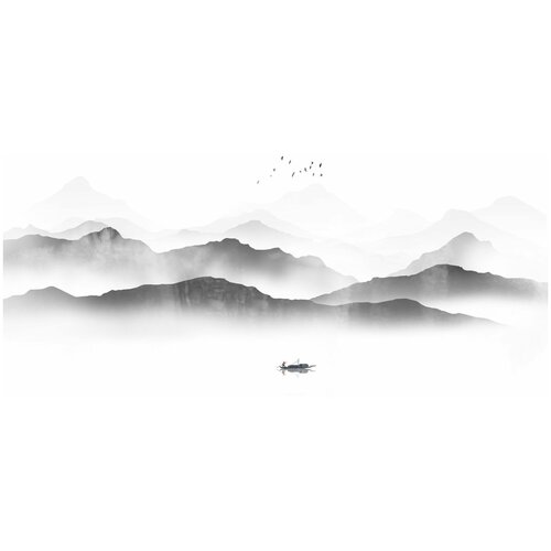 Фотообои Уютная стена Стелющийся туман 540х270 см Виниловые Бесшовные (единым полотном)