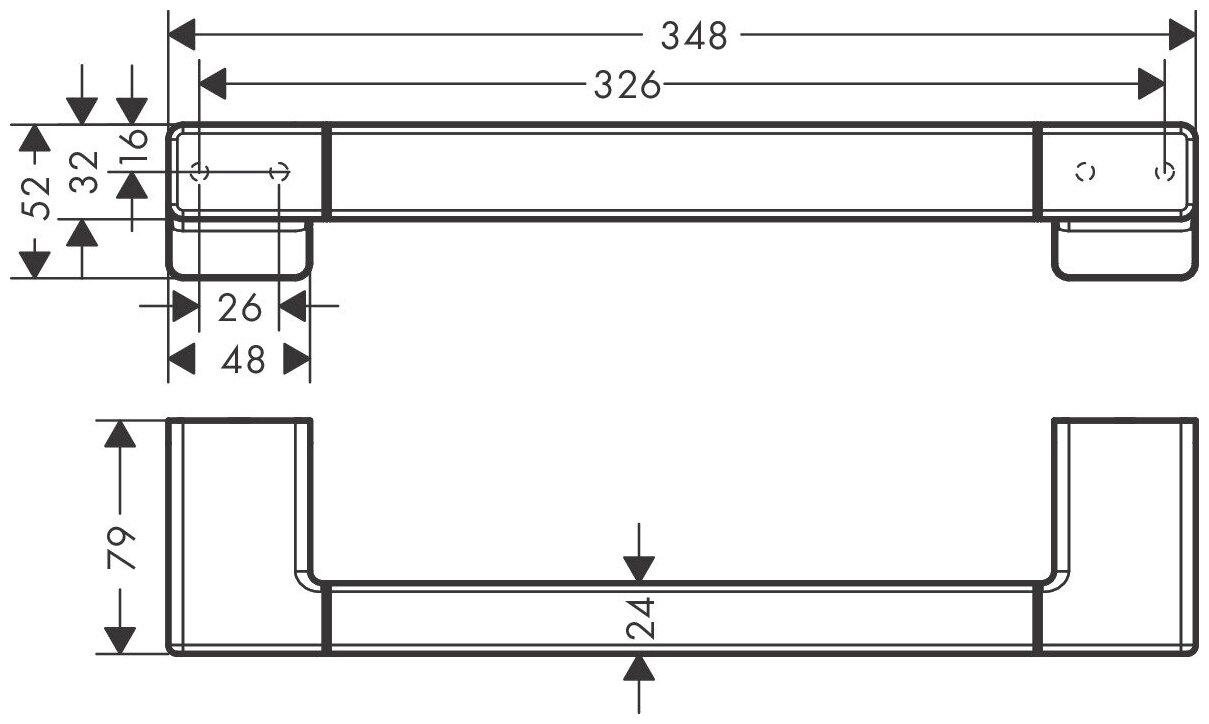 Поручень Hansgrohe AddStoris черный - фото №3