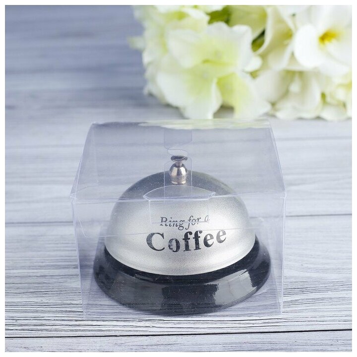 Звонок настольный "Ring for a cofee". 5.5х8.5х8.5 см 1128589