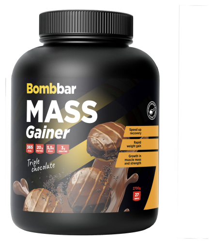 BOMBBAR Mass Gainer 2700 г (Triple Chocolate)