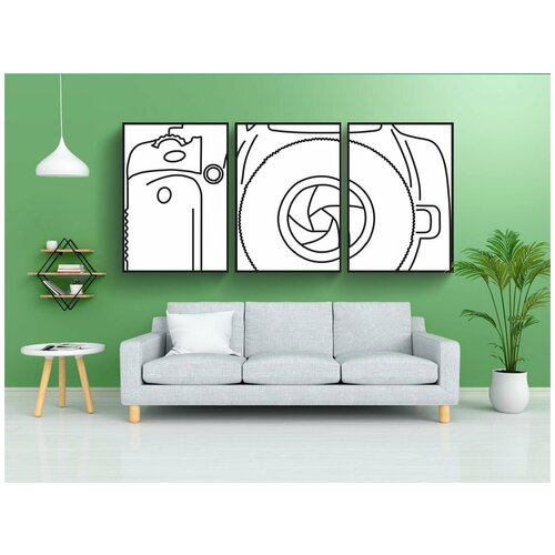 фото Набор модулных постеров для интерьера "камеры пнг, камера, камера искусства" 60x90 см. в тубусе, без рамки lotsprints