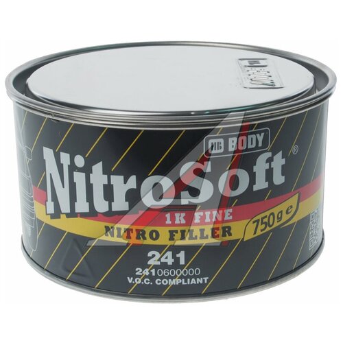 BODY 241. Nitrosoft шпаклевка нитроцеллюлозная однокомпонентная, 0.75кг