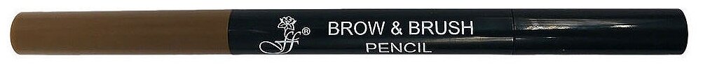 FFLEUR Карандаш для бровей BR-152 автом.Medium с щеточкой Brow+Brush Pencil