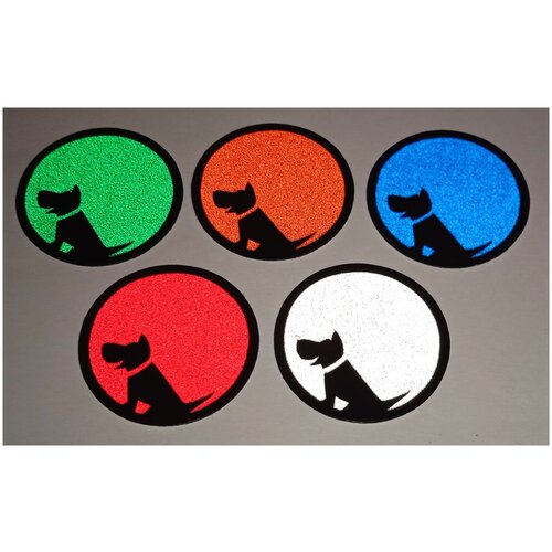 Светоотражающая наклейка Светлый элемент Пёс 1