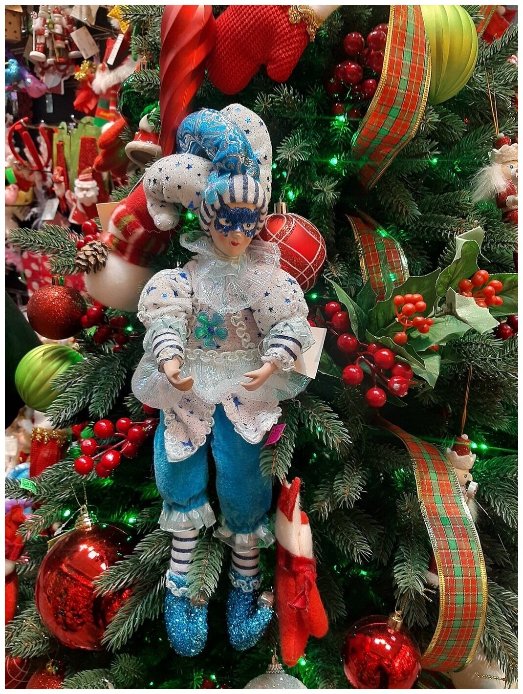 Рождественская декорация Сказочный эльф 40 см белый
