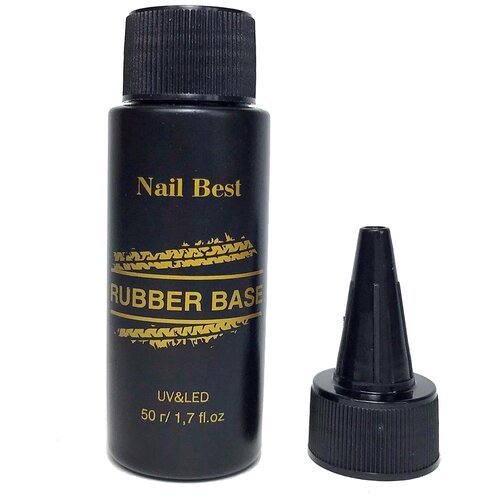 Nail Best Базовое покрытие Rubber base, прозрачный, 30 мл, бесцветный  - Купить