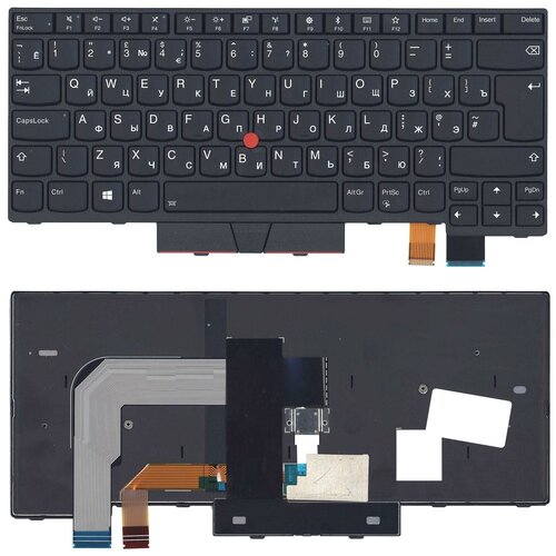 шлейф матрицы для ноутбука lenovo thinkpad t480 a485 et480 30pin edp Клавиатура для ноутбука Lenovo Thinkpad T470 черная с подсветкой