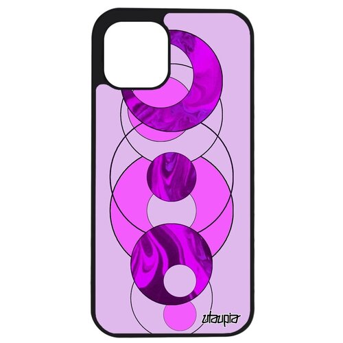 фото Защитный чехол для мобильного // iphone 12 pro max // "круги" стиль круг, utaupia, фуксия