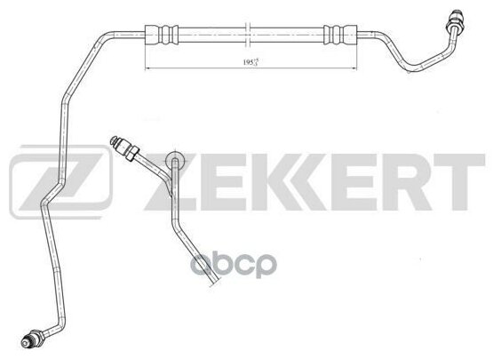 Шланг Тормозной Задний Правый Renault Grand Scenic Iii 09- Megane Iii 09- Scenic Iii 09- Zekkert арт. BS9443