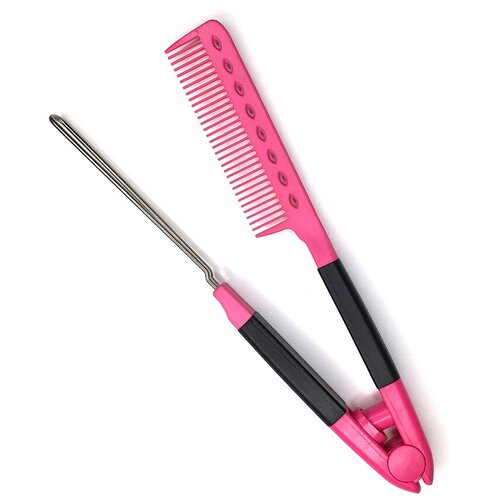 Gera Professional, Выпрямитель для волос с металлическим зажимом, цвет розовый