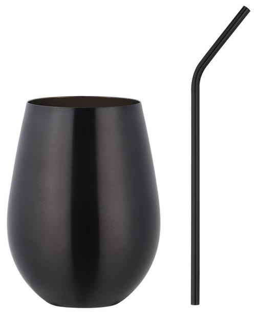 Стильный коктейльный стакан черный