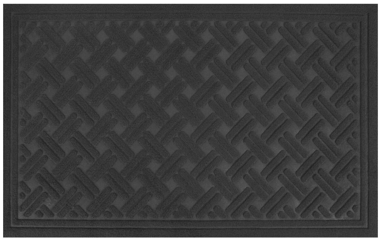 Коврик Inspire Lenzo 50x80 см, полиэфир/резина, цвет тёмно-серый - фотография № 1