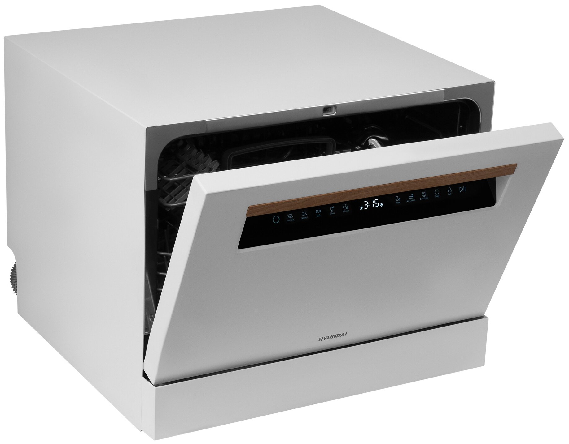 Посудомоечная машина компактная HYUNDAI DT303 белый (6 компл, диспл) - фотография № 3