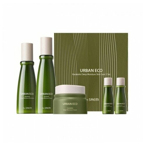 Набор THE SAEM URBAN ECO HARAKEKE DEEP MOISTURE SKIN CARE 3 SET (тонер, эмульсия, крем), 150МЛ./150МЛ./30МЛ./30МЛ./50МЛ.