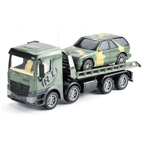Радиоуправляемый грузовик-трейлер джип CityTruck 1:24 Zhoule Toys 553-B4