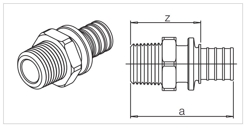 Переходник РЕХАУ 14563171001 25x1/2" аксиальное - резьба