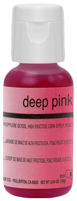 Краска для аэрографа Розовая темная Deep Pink Chefmaster, 18 гр.