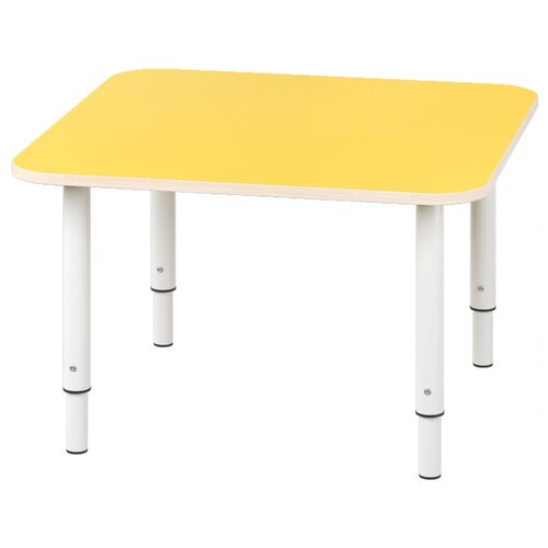 стол детский квадратный регулируемый желтый