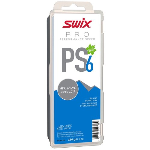 Парафин Swix PS6 Blue, 180 г